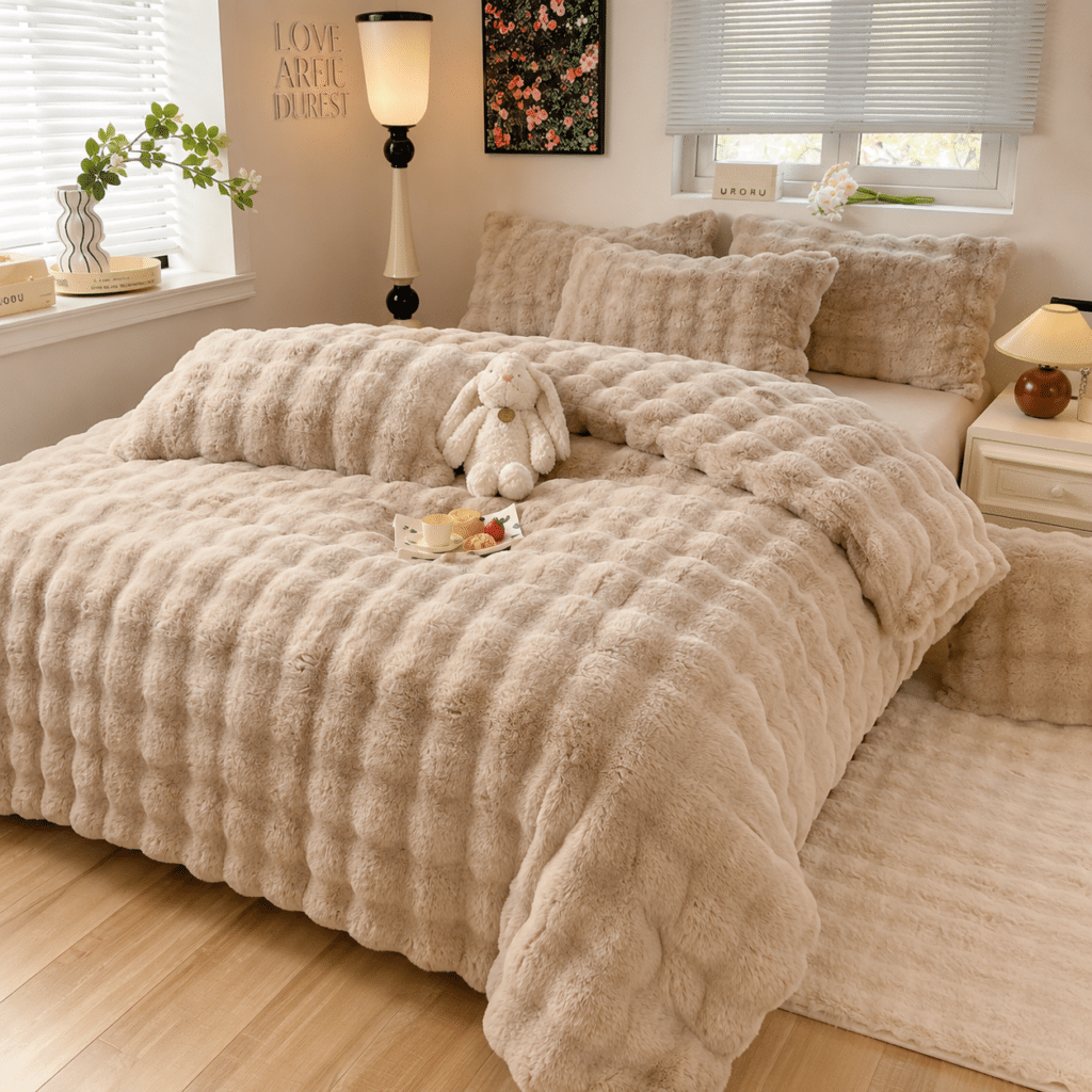 Parure de lit complète 4 pièces certifiée OEKO-TEX®
