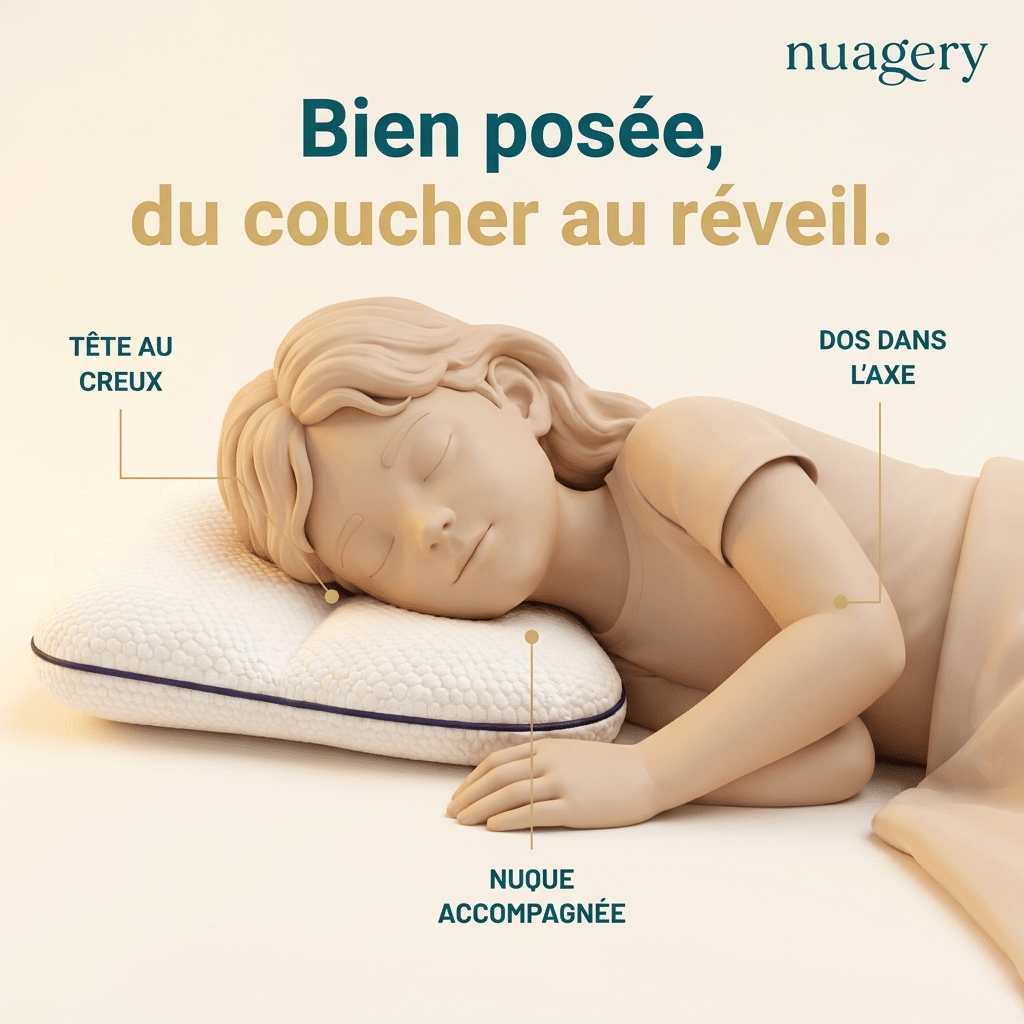 Oreiller enfant dessin en marbre