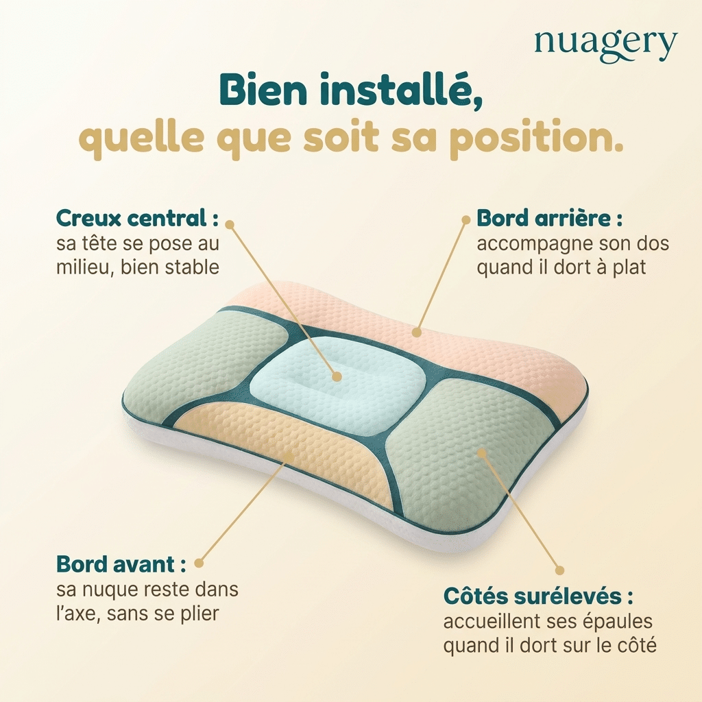 Oreiller enfant les zones