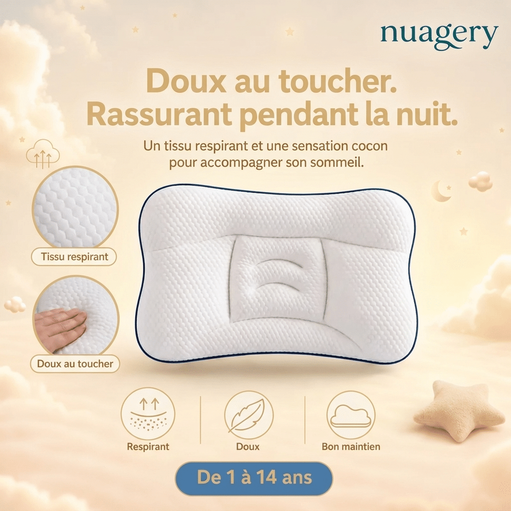Oreiller enfant respirant